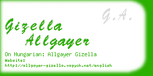 gizella allgayer business card